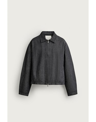 자라 핀스트라이프 크롭 데님 자켓 4048/356/802 GREY