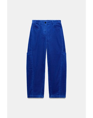 자라 코듀로이 포켓 와이드 팬츠 2024/083/420 BLUISH