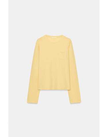 자라 레귤러핏 포켓 긴팔 티셔츠 3253/114/300 YELLOW