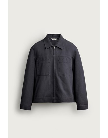 자라 퀼팅 안감 집업 오버셔츠 1437/511/807 ANTHRACITE GREY