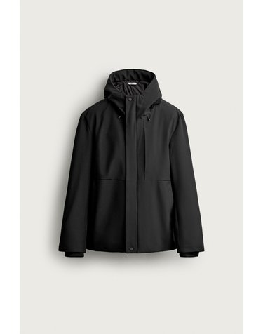 자라 테크니컬 발수 후드 자켓 4695/502/800 BLACK