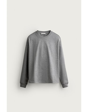 자라 릴렉스핏 라운드넥 긴팔 티셔츠 5584/302/803 GREY MARL