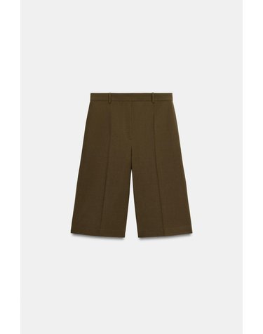 자라 울 혼방 버뮤다 팬츠 5344/270/505 KHAKI