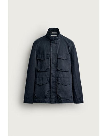 자라 레귤러핏 워싱 유틸리티 파카 6786/003/401 NAVY BLUE