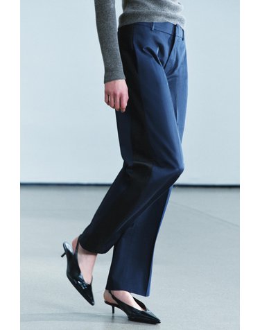 자라 사이드 테이핑 슬랙스 팬츠 5247/248/401 NAVY BLUE