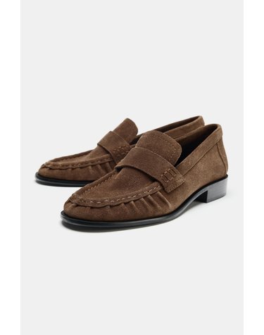 자라 스플릿 스웨이드 페니 로퍼 1554/810/700 BROWN