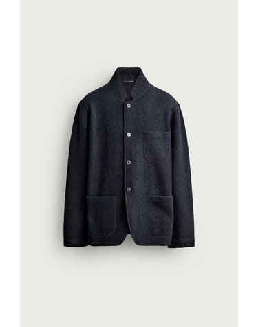 자라 울 혼방 릴렉스핏 버튼 블레이저 9621/001/422 DARK NAVY
