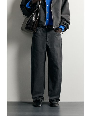 자라 워시드 스트레이트 치노 팬츠 8281/286/802 GREY