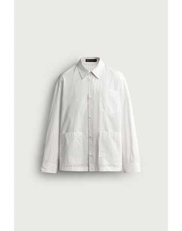 자라 스트라이프 코튼 오버셔츠 4674/619/250 WHITE