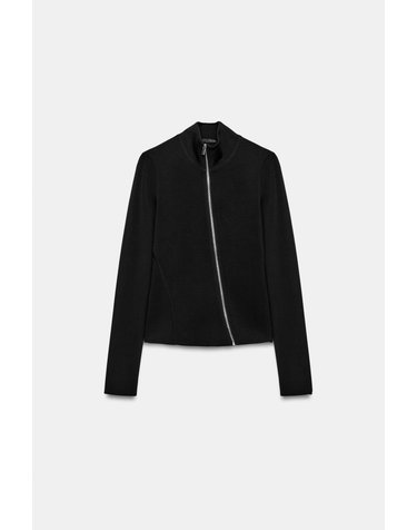 자라 하이넥 메탈 집업 슬림핏 자켓 4813/817/800 BLACK