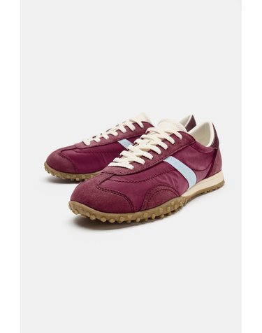 자라 레트로 더비 스타일 스니커즈 5016/810/025 BURGUNDY RED
