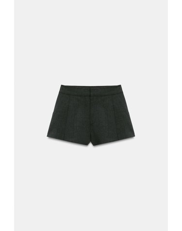 자라 플리츠 미드웨이스트 반바지 3152/503/922 DARK GREY