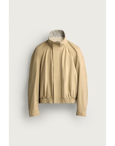 자라 오버사이즈 캔버스 하이넥 자켓 1437/326/707 CAMEL