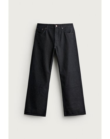 자라 루즈핏 핀스트라이프 청바지 0774/307/443 DARK INDIGO