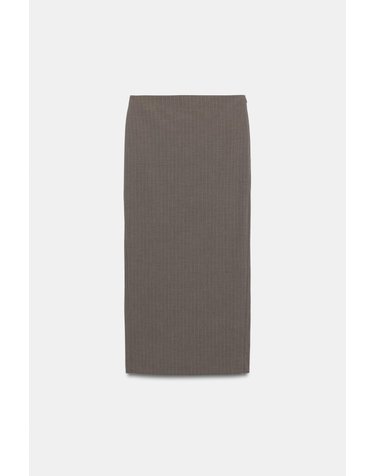 자라 핀스트라이프 미디 스커트 4391/533/724 BROWN MARL