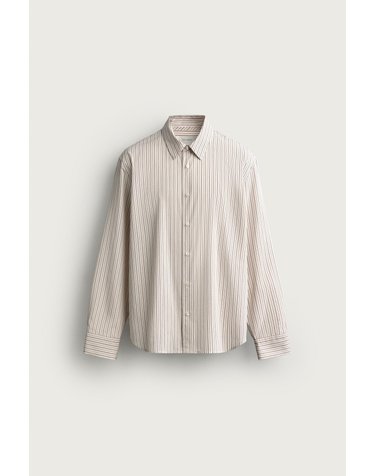 자라 스트라이프 레귤러핏 긴팔 셔츠 1103/739/721 LIGHT BEIGE