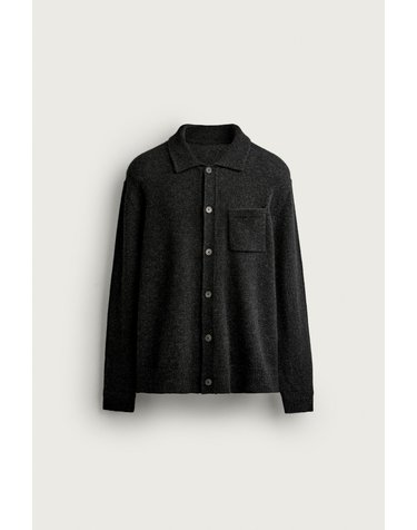 자라 울 야크 혼방 니트 오버셔츠 9325/300/812 GREY MARL