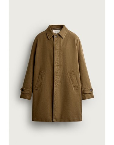 자라 브러시드 코튼 레귤러핏 코트 3692/372/705 TOBACCO