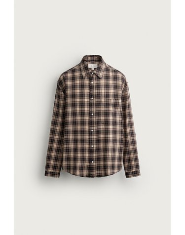 자라 릴렉스핏 체크 긴팔 셔츠 1105/872/700 BROWN