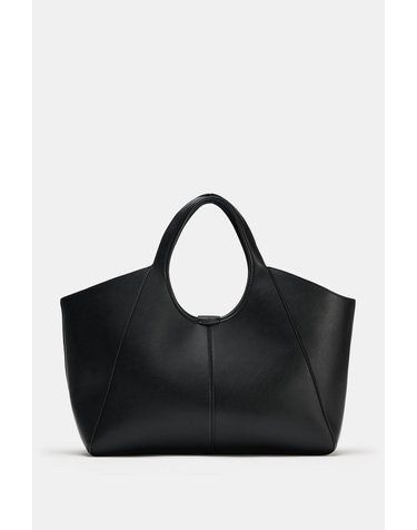 자라 더블 핸들 스티치 토트백 6074/810/800 BLACK