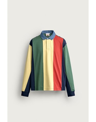 자라 배색 스트라이프 긴팔 폴로셔츠 0526/386/330 MULTICOLOURED