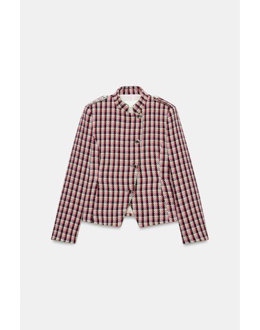 자라 체크 텍스처 블레이저 자켓 7962/151/330 MULTICOLOURED