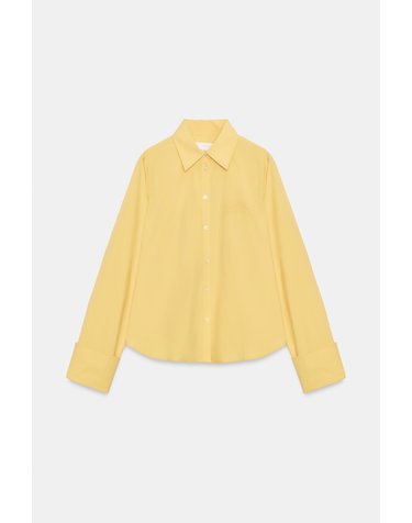 자라 코튼 포플린 자수 로고 긴팔 셔츠 4764/102/305 MUSTARD