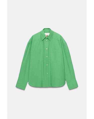 자라 레귤러핏 포플린 포켓 긴팔 셔츠 4764/101/513 APPLE GREEN