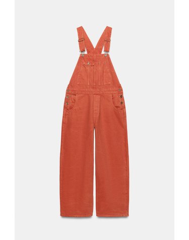 자라 데님 와이드 오버롤 4644/280/675 RED / ORANGE
