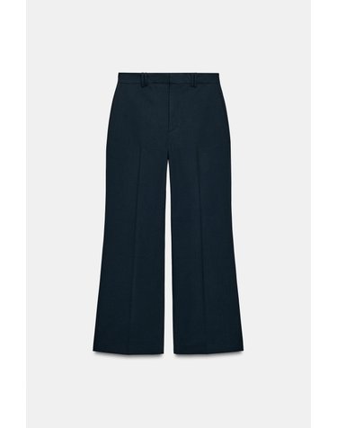 자라 프레스드 크리스 와이드 팬츠 4344/250/422 DARK NAVY