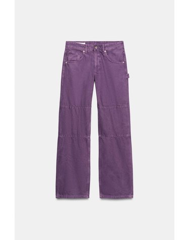 자라 심 디테일 5포켓 와이드 팬츠 4644/211/611 PURPLE