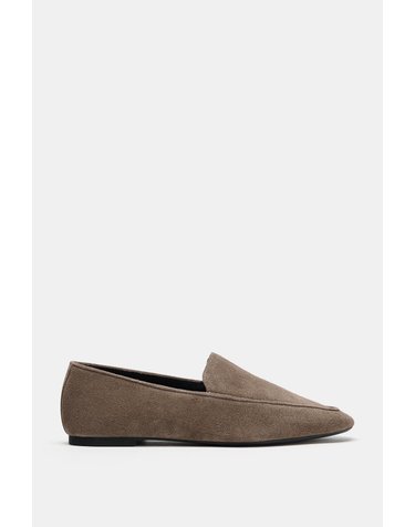 자라 스웨이드 탑스티치 플랫 로퍼 3532/810/131 TAUPE GREY