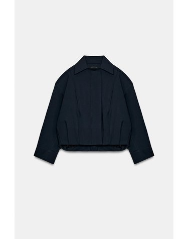 자라 크롭 집업 봄버 자켓 7071/884/422 DARK NAVY