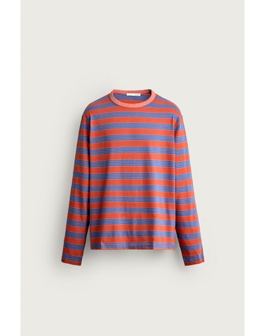 자라 스트라이프 릴렉스핏 긴팔 티셔츠 1887/428/600 RED