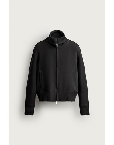 자라 하이넥 릴렉스핏 골지 봄버 자켓 4391/801/800 BLACK