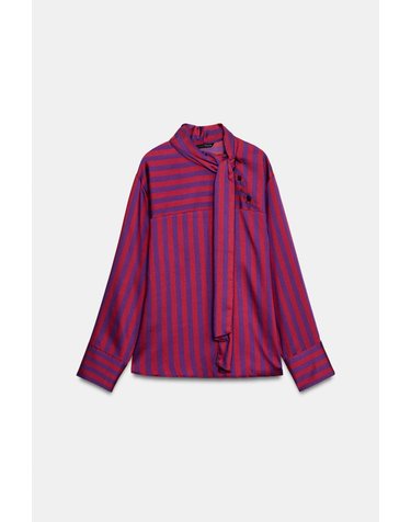자라 스트라이프 리본넥 긴팔 블라우스 5029/217/104 STRIPED