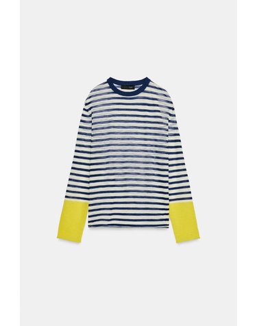 자라 스트라이프 라운드넥 니트 스웨터 3920/179/043 NAVY / WHITE