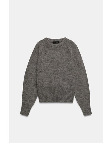 자라 라운드넥 숄더 심 니트 스웨터 4331/102/737 BROWN / TAUPE