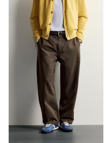 자라 릴렉스핏 벨벳 코튼 팬츠 8574/320/700 BROWN