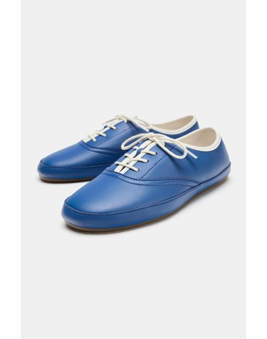자라 레더 레이스업 더비 스니커즈 5870/810/407 NAVY BLUE
