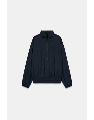 자라 하이넥 집업 봄버 자켓 5247/244/401 NAVY BLUE