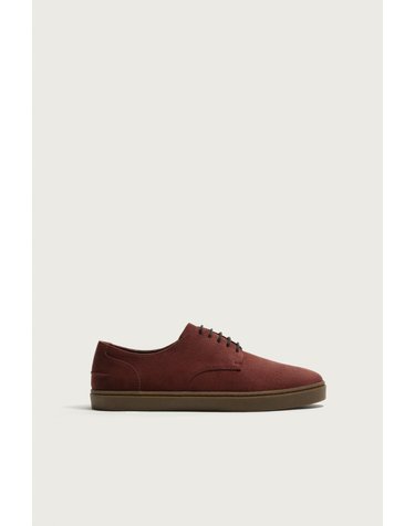 자라 캐주얼 레이스업 더비화 2439/820/624 BURGUNDY RED
