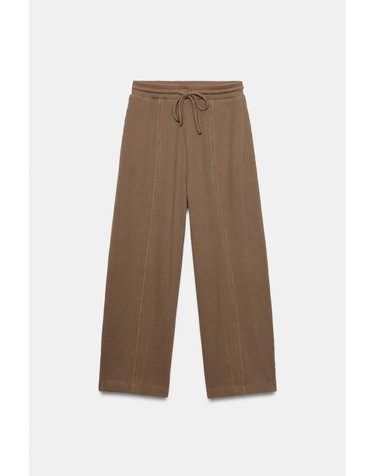 자라 와이드 레그 와플 니트 팬츠 4174/834/737 BROWN / TAUPE