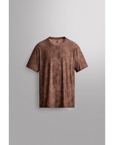 자라 테크니컬 자카드 레귤러핏 반팔 티셔츠 4387/373/700 BROWN