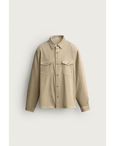 자라 릴렉스핏 코듀로이 오버셔츠 6318/462/752 LIGHT SAND