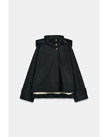 자라 크로스오버 후드 숏 재킷 0155/245/422 DARK NAVY