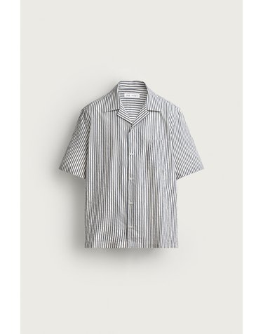 자라 시어서커 스트라이프 반팔 셔츠 5679/610/043 NAVY / WHITE