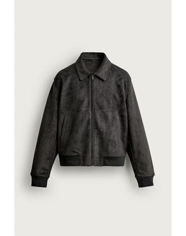 자라 페이크 스웨이드 봄버 자켓 3918/411/807 ANTHRACITE GREY
