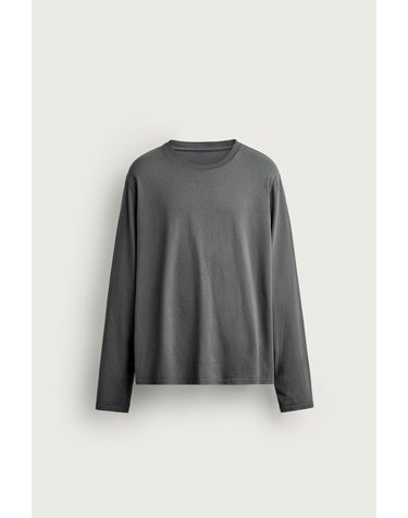 자라 릴렉스핏 라운드넥 긴팔 티셔츠 4805/327/807 ANTHRACITE GREY