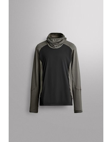 자라 슬림핏 테크니컬 후드 맨투맨 4387/370/916 GREY GREEN